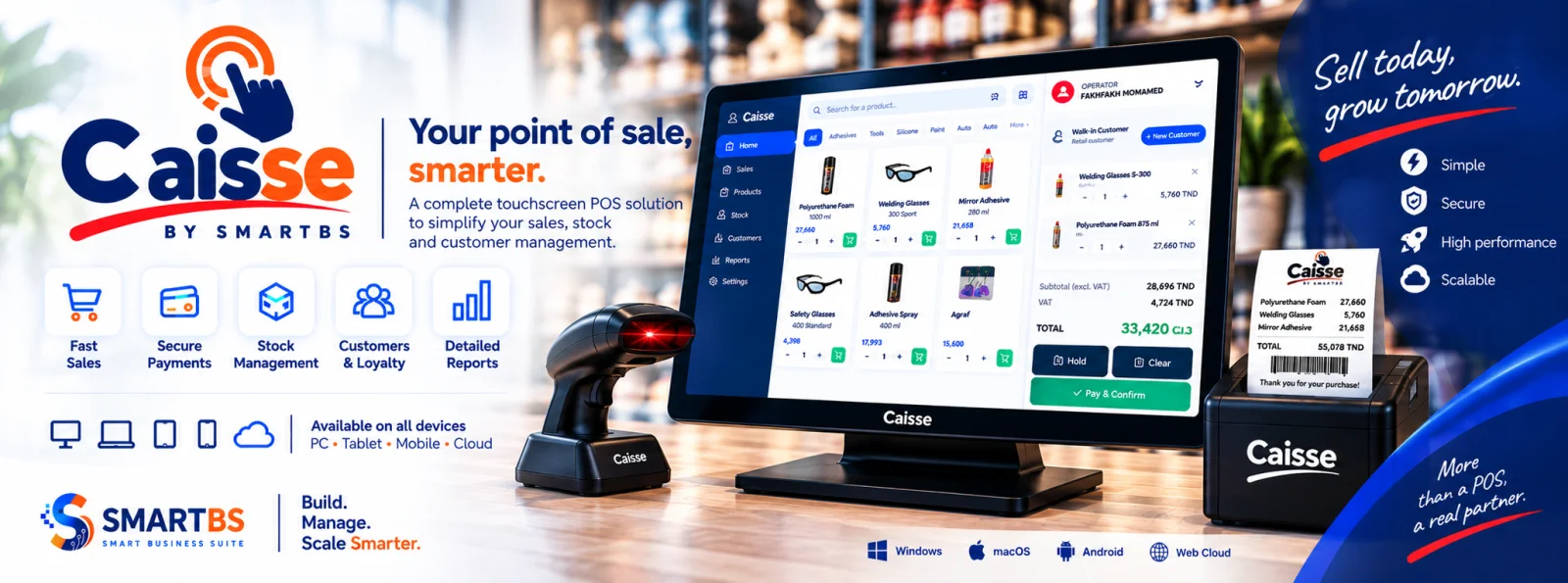 Your complete POS. Ready in under 5 minutes.
